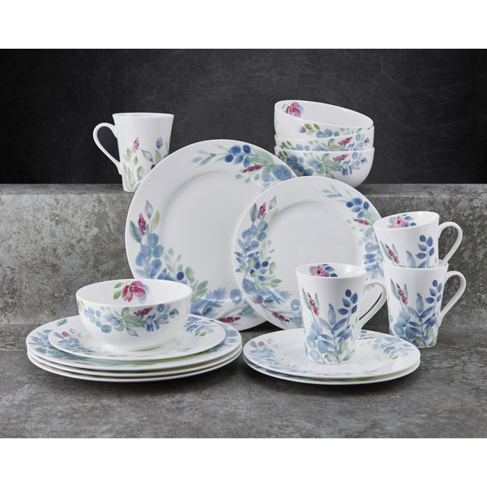 Mikasa Violetta 16 Piece Bone China Dinnerware Set, Service for 4 Wayfair